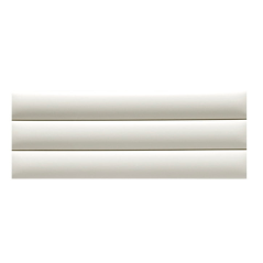 Carrelage baton arrondi en relief blanc satiné ingélif pour le mur et la façade 15x40cm natucsalsa white