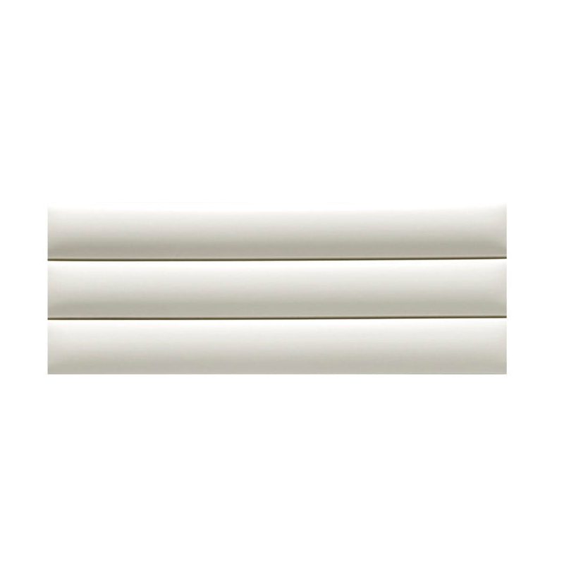 Carrelage baton arrondi en relief blanc satiné ingélif pour le mur et la façade 15x40cm natucsalsa white