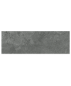 Carrelage gris foncé mat, faience murale lisse et décor imitation feuille en relief 30x90cm rectifiée Porce95341 negro