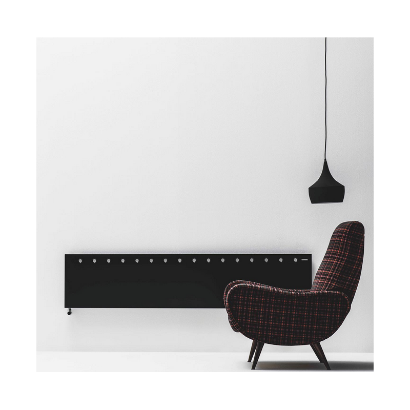 Sèche-serviette radiateur contemporain vertical design eau chaude noir mat antxflat OS