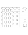 Carrelage blanc brillant sol et mur hexagonal 10x20cm arrow et carré 10x10cm taco natucfez