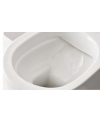 Toilette wc suspendu en céramique émaillée blanc, noir, bleu, vert, rose, gris taupe avec abattant scaxteorema 5126/CL