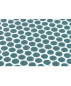 Emaux de verre rond vert turquoise mat d:19mm sur plaque de 28.5x28.5cm sol et mur onxpenny capri mat