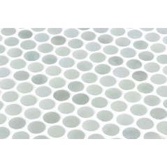 Emaux de verre rond melange gris bleu satiné délavé d:19mm sur plaque de 28.5x28.5cm sol et mur onxpenny eiden