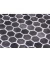 Emaux de verre hexagonal gris foncé mat sur plaque de 30.1x29cm onxstoneglass antracite