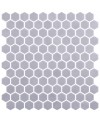 Emaux de verre hexagonal gris mat sur plaque de 30.1x29cm onxstoneglass gainsboro