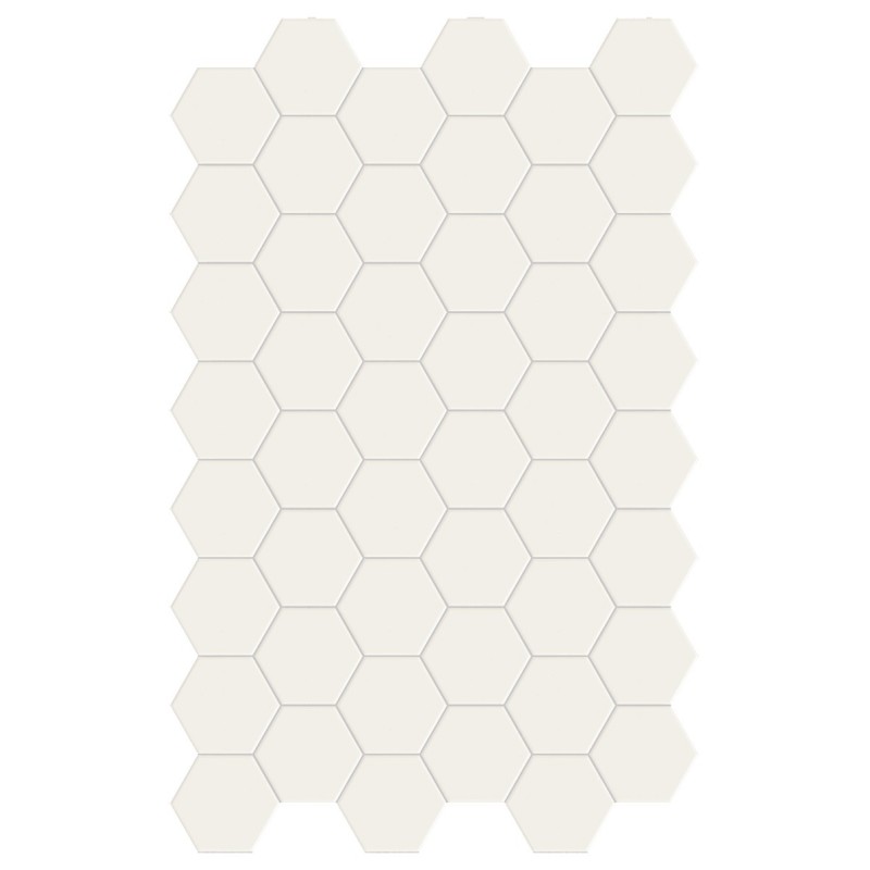 Carrelage hexagonal,sol et mur, blanc mat 14x16cm terx hexamat lemon sorbet