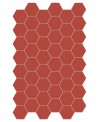 Carrelage hexagonal,sol et mur, rouge cerise mat 14x16cm terx hexamat cherry pie