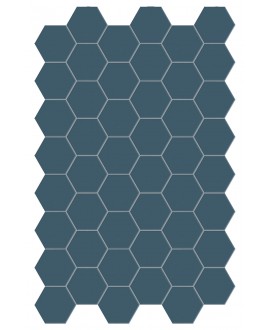 Carrelage hexagonal,sol et mur, bleu mat 14x16cm terx hexamat ocean wave