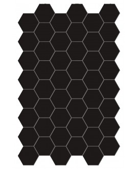 Carrelage hexagonal,sol et mur, noir mat 14x16cm terx hexamat black swan