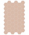 Carrelage hexagonal, sol et mur, rose mat 14x16cm terx hexamat rosy blush