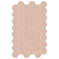 Carrelage hexagonal, sol et mur, rose mat 14x16cm terx hexamat rosy blush