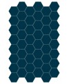 Carrelage hexagonal, sol et mur, bleu foncé mat 14x16cm terx hexamat deep navy