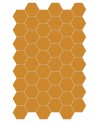Carrelage hexagonal, sol et mur, jaune mat 14x16cm terx hexamat yellow corn