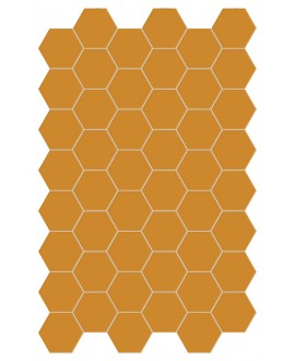 Carrelage hexagonal, sol et mur, jaune mat 14x16cm terx hexamat yellow corn