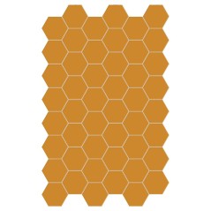 Carrelage hexagonal, sol et mur, jaune mat 14x16cm terx hexamat yellow corn