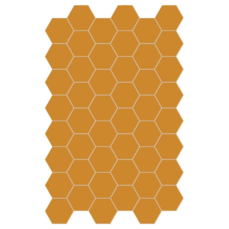 Carrelage hexagonal, sol et mur, jaune mat 14x16cm terx hexamat yellow corn