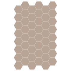 Carrelage hexagonal, sol et mur, beige rosé mat 14x16cm terx hexamat dutch white