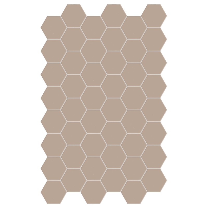 Carrelage hexagonal, sol et mur, beige rosé mat 14x16cm terx hexamat dutch white