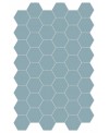 Carrelage hexagonal, sol et mur, bleu clair mat 14x16cm terx hexamat azur mist