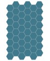 Carrelage hexagonal, sol et mur, bleu lumineux mat 14x16cm terx hexamat cadet blue