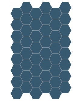 Carrelage hexagonal, sol et mur, bleu mat 14x16cm terx hexamat aegean blue