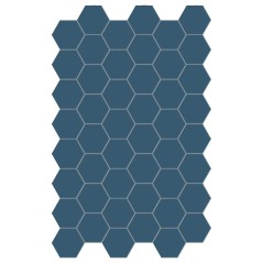 Carrelage hexagonal, sol et mur, bleu mat 14x16cm terx hexamat aegean blue