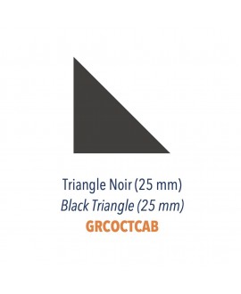 Triangle noir pour octogone en grès cérame pleine masse beige mat 10x10cm avec cabochon noir sur trame 23x23cm Dif