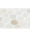 Mosaique de verre hexagonal grand format gris et beige satiné D: 5.16cm onxxl cotto gaia