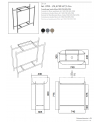 Meuble console de salle de bain structure métal L74cm H90cm P43cm avec tiroir en bois et vasque céramique scaxdiva 24