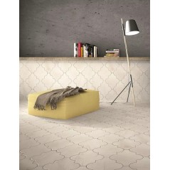 Carrelage arabesque ivoire mat 45x45cm ( 4 arabesques) realeternity haya