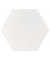 Carrelage hexagone blanc mat contemporain grand format rectifié 56x48.3cm, sol et mur realargos white