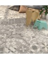 Carrelage imitation carreaux de ciment patchwork traditionnel 20x20 cm V Berkane multicolor