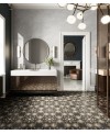 Carrelage salle de bain, imitation bois et marbre incrusté, 20x20cm rectifié, santintarsi glam 04, R10
