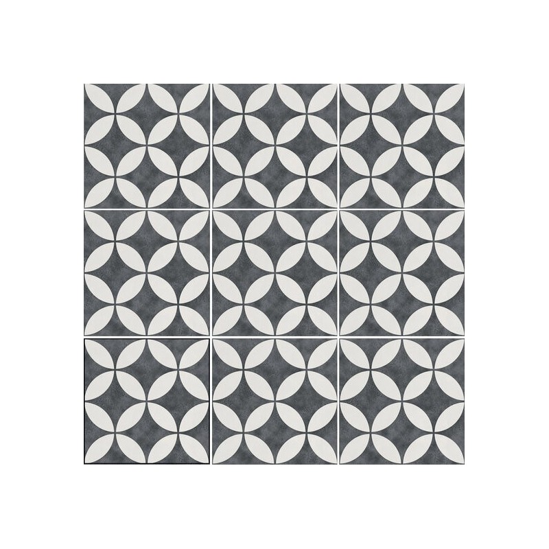 Carrelage imitation carreau ciment beige et noir 15x15x0.9cm dans la cuisine R10 apeenya coa