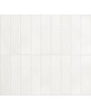 Carrelage imitation zellige effet matière pierre blanche mat, mur, 5x20cm rectifié santatetrix white mat