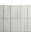 Carrelage imitation zellige effet matière pierre gris clair mat, mur, 5x20cm rectifié santatetrix pearl mat