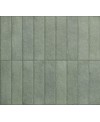 Carrelage imitation zellige effet matière pierre vert mat, mur, 5x20cm rectifié santatetrix muschio mat