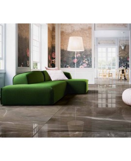 Carrelage imitation marbre marron veiné mat rectifié 60x60cm, 75x75cm, 75x150cm refxpulpis soft