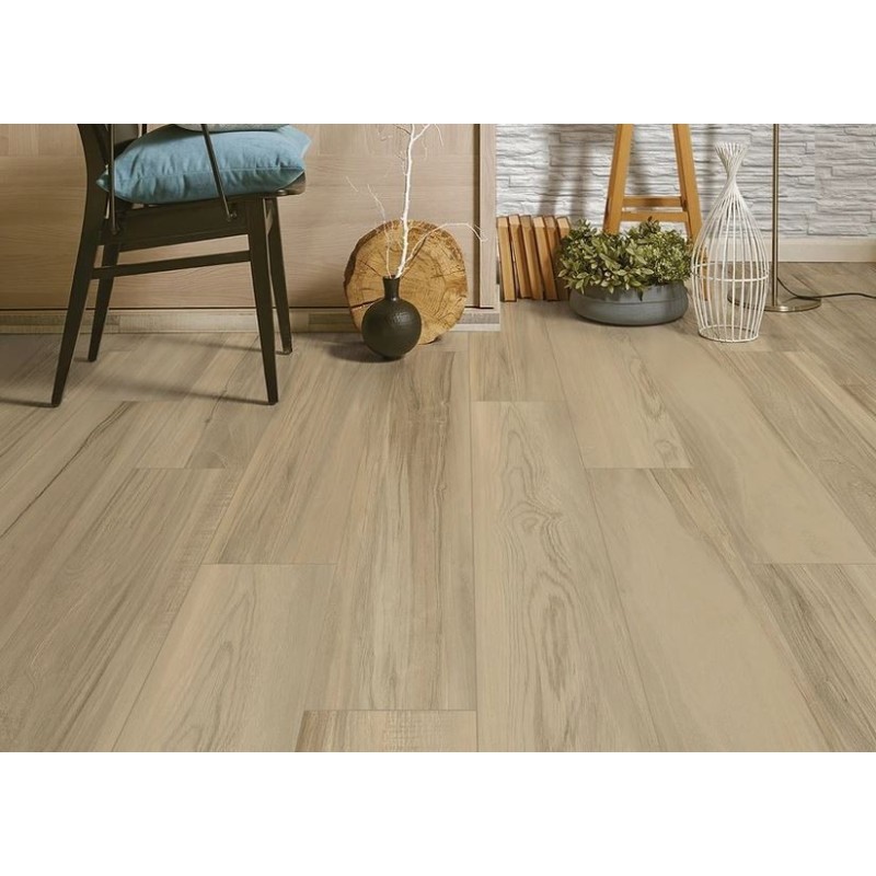 Carrelage imitation parquet taupe, 20x120cm rectifié lisse ou antidérapant, savelegance totora promotion