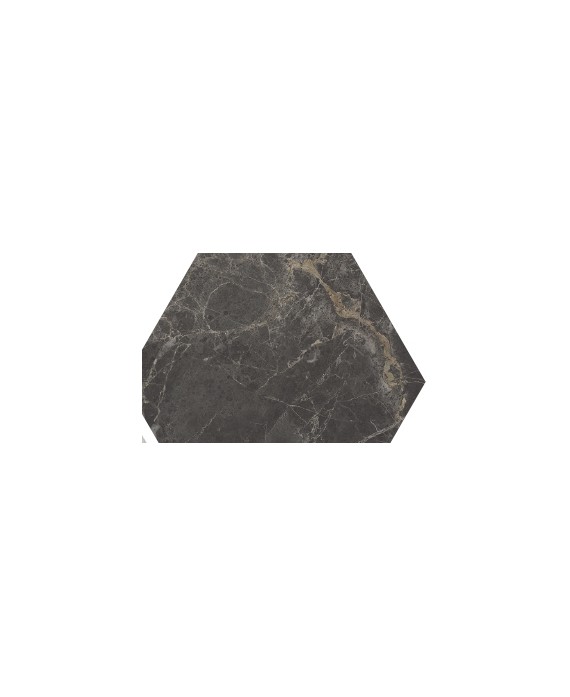 Carrelage hexagone imitation marbre mat gris, taupe, et noir, sol et mur, épaisseur 9mm, 22x25cm pasiclafayette