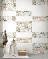 Carrelage décor brillant épaisseur 8.5mm, mur, feuille blanc 25x75cm savelement ninfa