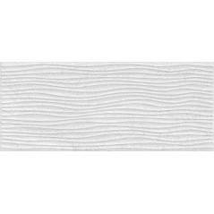 Carrelage vague brillant imitation pierre gris clair, mur, 25x60cm savtrani onda perla promotion