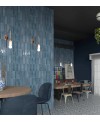 Carrelage imitation zellige, bleu turquoise, mur, 25x60cm représentant 10 carreaux 6x25cm savartisan azur promotion