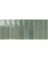 Carrelage imitation zellige, vert, mur, 25x60cm représentant 10 carreaux 6x25cm savartisan green promotion