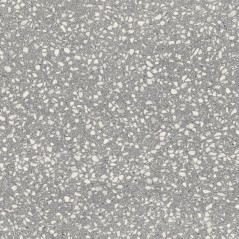 Carrelage imitation terrazzo gris rectifié 60x60x0.9cm norme UPEC refxflake dark medium