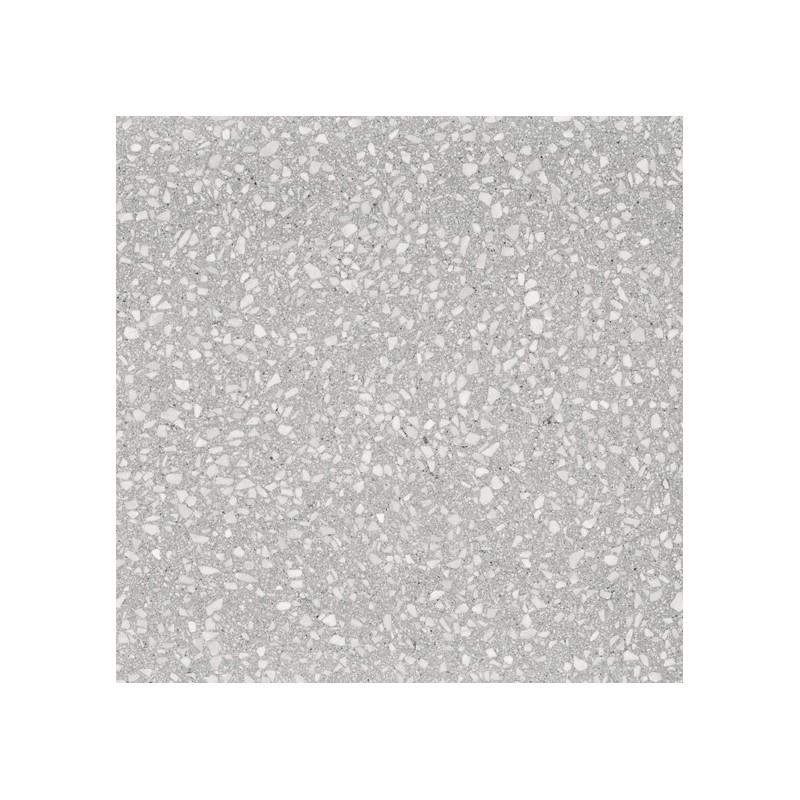 Carrelage imitation terrazzo gris clair rectifié 60x60x0.9cm norme UPEC refxflake light medium