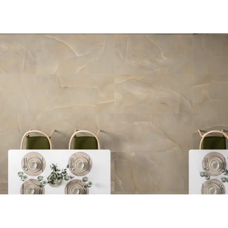 Carrelage imitation onyx translucide beige mat rectifié 60x60cm, 75x75cm, 75x150cm norme UPEC refxonyx beige soft