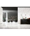 Carrelage imitation marbre blanc zébré de noir poli brillant rectifié 60x60cm, 75x75cm, 75x150cm refphantom