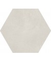Carrelage hexagonal en grès cérame émaillé gris clair apegmacba pearl 23x26cm